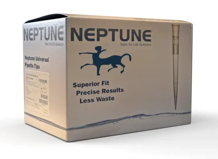 [43-BT1250] Neptune Filter Tips 100-1250 µL Universal Fit Racked, Low Retention, Pre-Sterilized